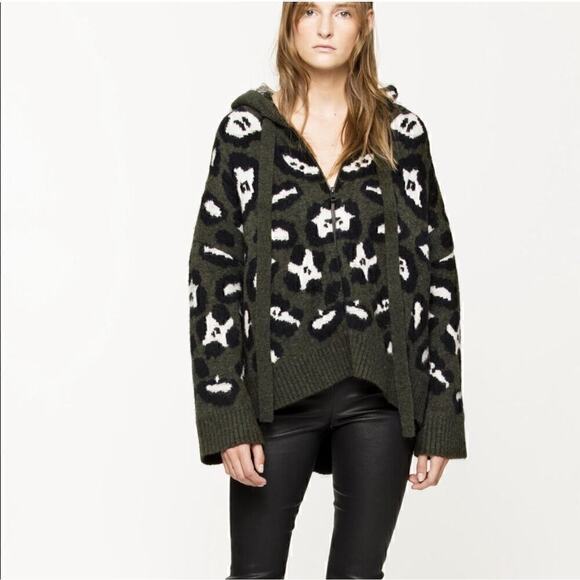 Zadig & Voltaire Sweaters - $700 Zadig & Voltaire Hooded Cardigan Medium Large Street Edgy Maximalism Grunge